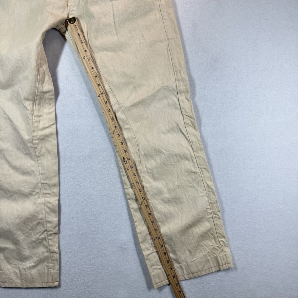 G-Star Raw Jeans Mens 34x32 Radar Loose‎ Ivory Canvas Workwear Utilitarian Japan - Picture 12 of 13